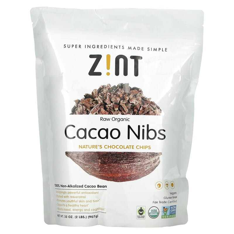 ZINT Raw Organic Cacao Nibs 32 oz (907 g) 817516020534