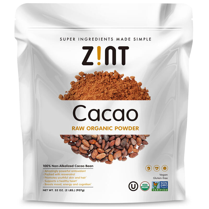 ZINT Raw Organic Cacao Powder 32 oz (907 g) 817516020374