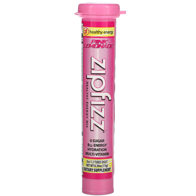 Zipfizz, Healthy Sports Energy Mix with Vitamin B12, Pink Lemonade, 20 Tubes, 0.39 oz (11 g) Each 893811000242